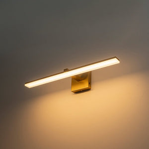 LightFixturesUSA - Minimalist Dimmable LED Linear Vanity Sconce Picture Light - Wall Sconce - Brass - 