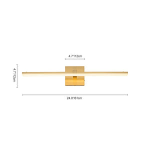 LightFixturesUSA - Minimalist Dimmable LED Linear Vanity Sconce Picture Light - Wall Sconce - Brass - 