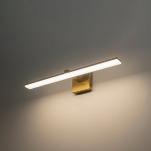 LightFixturesUSA - Minimalist Dimmable LED Linear Vanity Sconce Picture Light - Wall Sconce - Brass - 