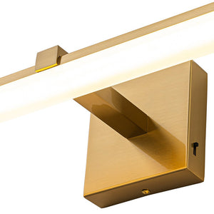 LightFixturesUSA - Minimalist Dimmable LED Linear Vanity Sconce Picture Light - Wall Sconce - Brass - 