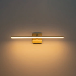 LightFixturesUSA - Minimalist Dimmable LED Linear Vanity Sconce Picture Light - Wall Sconce - Brass - 