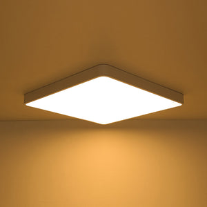 LightFixturesUSA-Minimalist Dimmable LED Square Flush Mount Ceiling Light-Ceiling Light-Grey-