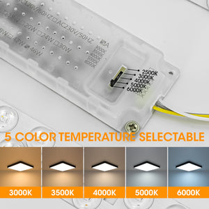 LightFixturesUSA-Minimalist Dimmable LED Square Flush Mount Ceiling Light-Ceiling Light-Grey-