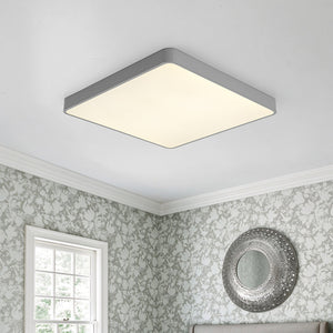 LightFixturesUSA-Minimalist Dimmable LED Square Flush Mount Ceiling Light-Ceiling Light-White-