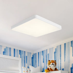 LightFixturesUSA-Minimalist Dimmable LED Square Flush Mount Ceiling Light-Ceiling Light-White-