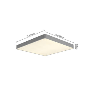 LightFixturesUSA-Minimalist Dimmable LED Square Flush Mount Ceiling Light-Ceiling Light-White-