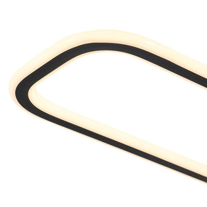 LightFixturesUSA - Minimalist Linear Rectangular Ring Dimmable LED Ceiling Light - Ceiling Light - Black - 