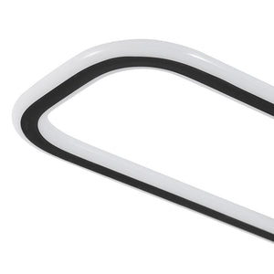 LightFixturesUSA - Minimalist Linear Rectangular Ring Dimmable LED Ceiling Light - Ceiling Light - Black - 
