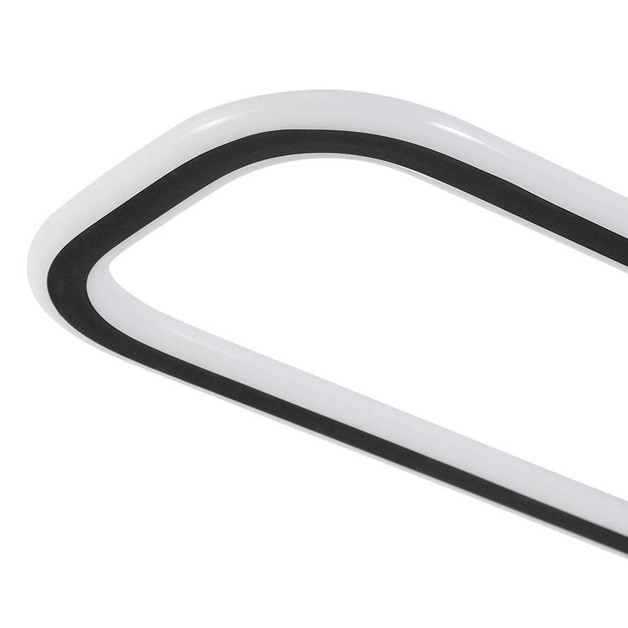 LightFixturesUSA - Minimalist Linear Rectangular Ring Dimmable LED Ceiling Light - Ceiling Light - Black - 