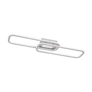 LightFixturesUSA - Minimalist Linear Rectangular Ring Dimmable LED Ceiling Light - Ceiling Light - Nickel - 