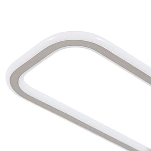LightFixturesUSA - Minimalist Linear Rectangular Ring Dimmable LED Ceiling Light - Ceiling Light - Nickel - 