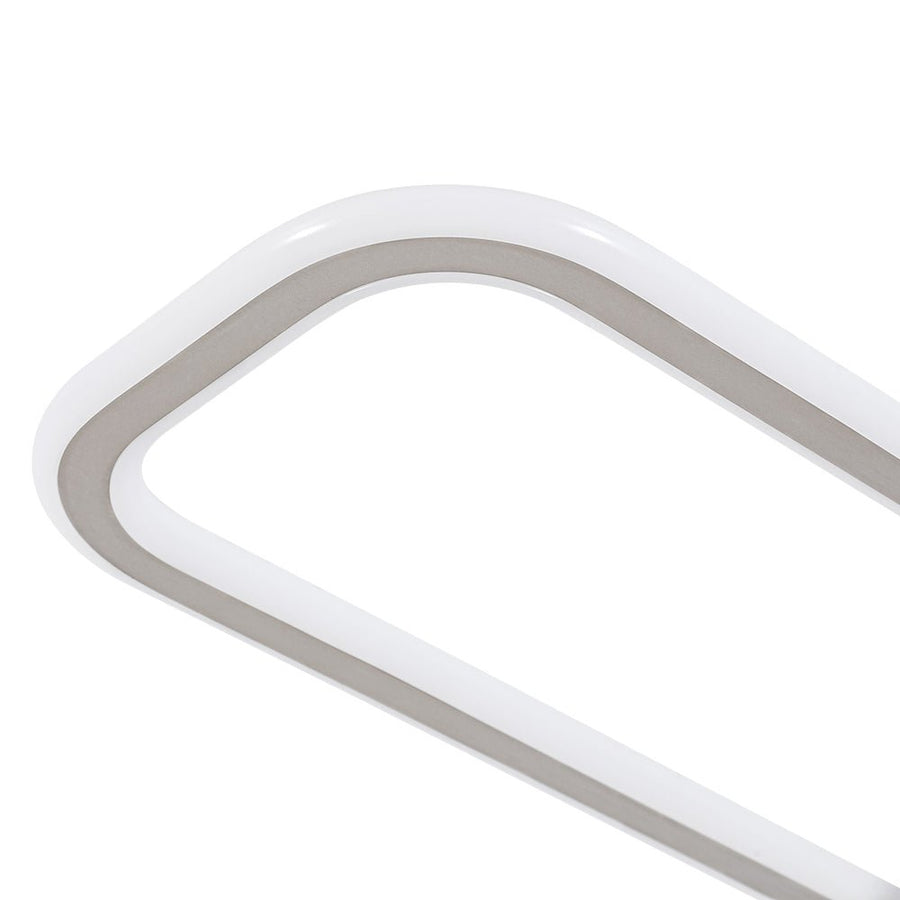 LightFixturesUSA - Minimalist Linear Rectangular Ring Dimmable LED Ceiling Light - Ceiling Light - Nickel - 