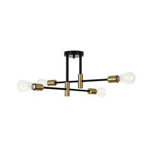 LightFixturesUSA - Minimalist Linear Tiered Sputnik Semi Flush Ceiling Light - Ceiling Light - 4 - Lt - 