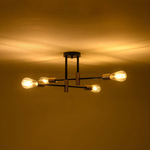 LightFixturesUSA - Minimalist Linear Tiered Sputnik Semi Flush Ceiling Light - Ceiling Light - 4 - Lt - 