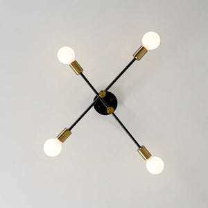 LightFixturesUSA - Minimalist Linear Tiered Sputnik Semi Flush Ceiling Light - Ceiling Light - 4 - Lt - 