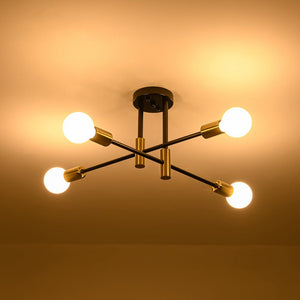 LightFixturesUSA - Minimalist Linear Tiered Sputnik Semi Flush Ceiling Light - Ceiling Light - 4 - Lt - 