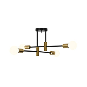 LightFixturesUSA - Minimalist Linear Tiered Sputnik Semi Flush Ceiling Light - Ceiling Light - 4 - Lt - 
