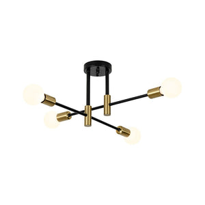 LightFixturesUSA - Minimalist Linear Tiered Sputnik Semi Flush Ceiling Light - Ceiling Light - 4 - Lt - 