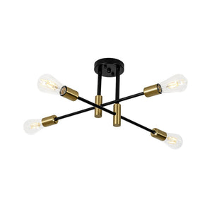 LightFixturesUSA - Minimalist Linear Tiered Sputnik Semi Flush Ceiling Light - Ceiling Light - 4 - Lt - 