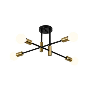LightFixturesUSA - Minimalist Linear Tiered Sputnik Semi Flush Ceiling Light - Ceiling Light - 4 - Lt - 