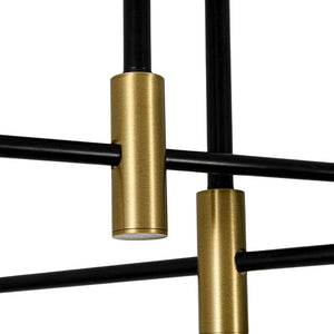 LightFixturesUSA - Minimalist Linear Tiered Sputnik Semi Flush Ceiling Light - Ceiling Light - 4 - Lt - 