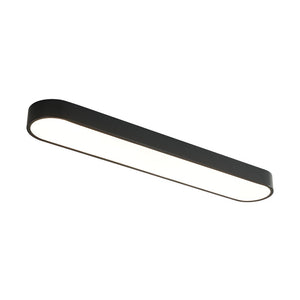 LightFixturesUSA - Minimalist Long Oval Dimmable LED Flush Mount Ceiling Light - Ceiling Light - Black - 
