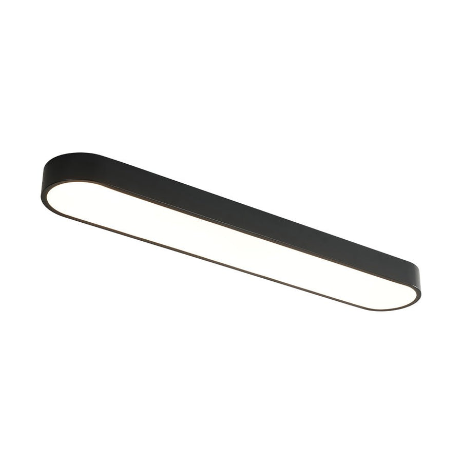 LightFixturesUSA - Minimalist Long Oval Dimmable LED Flush Mount Ceiling Light - Ceiling Light - Black - 