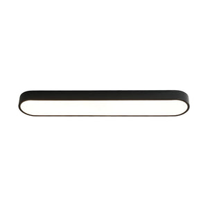 LightFixturesUSA - Minimalist Long Oval Dimmable LED Flush Mount Ceiling Light - Ceiling Light - Black - 