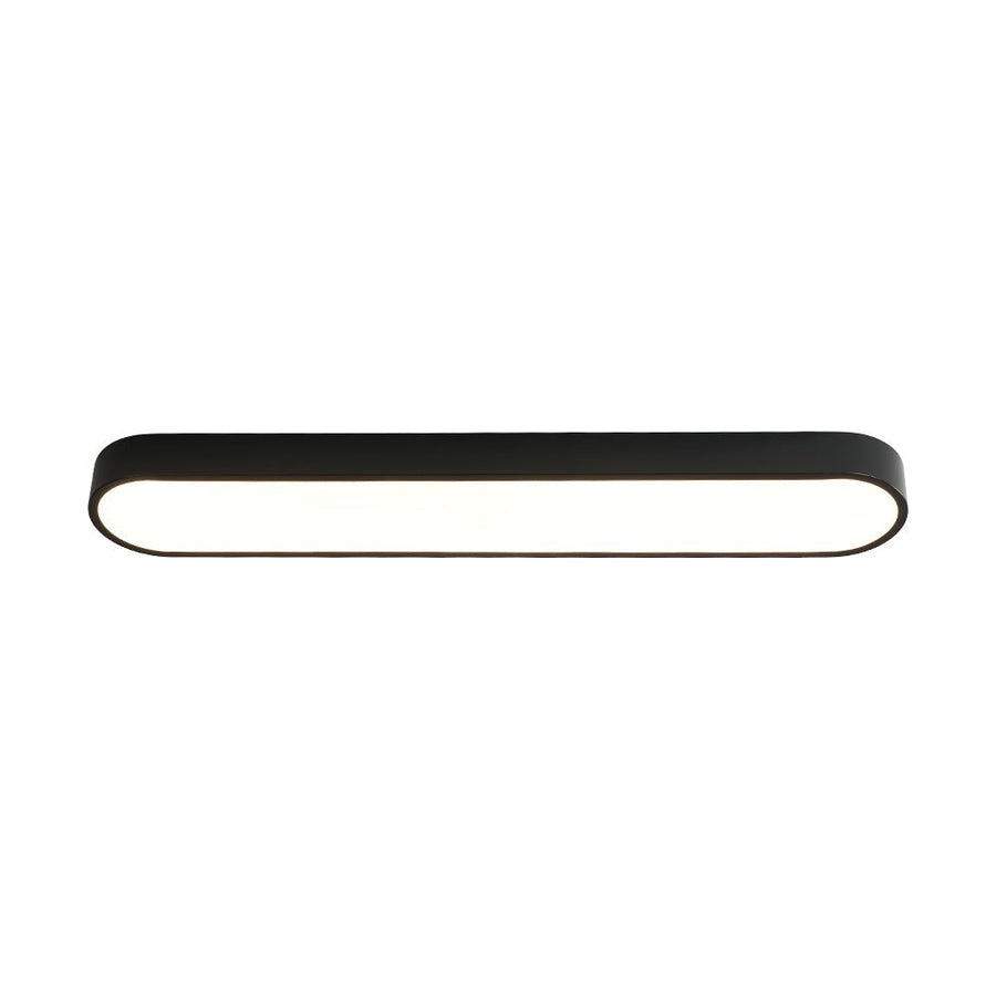 LightFixturesUSA - Minimalist Long Oval Dimmable LED Flush Mount Ceiling Light - Ceiling Light - Black - 
