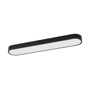 LightFixturesUSA - Minimalist Long Oval Dimmable LED Flush Mount Ceiling Light - Ceiling Light - Black - 