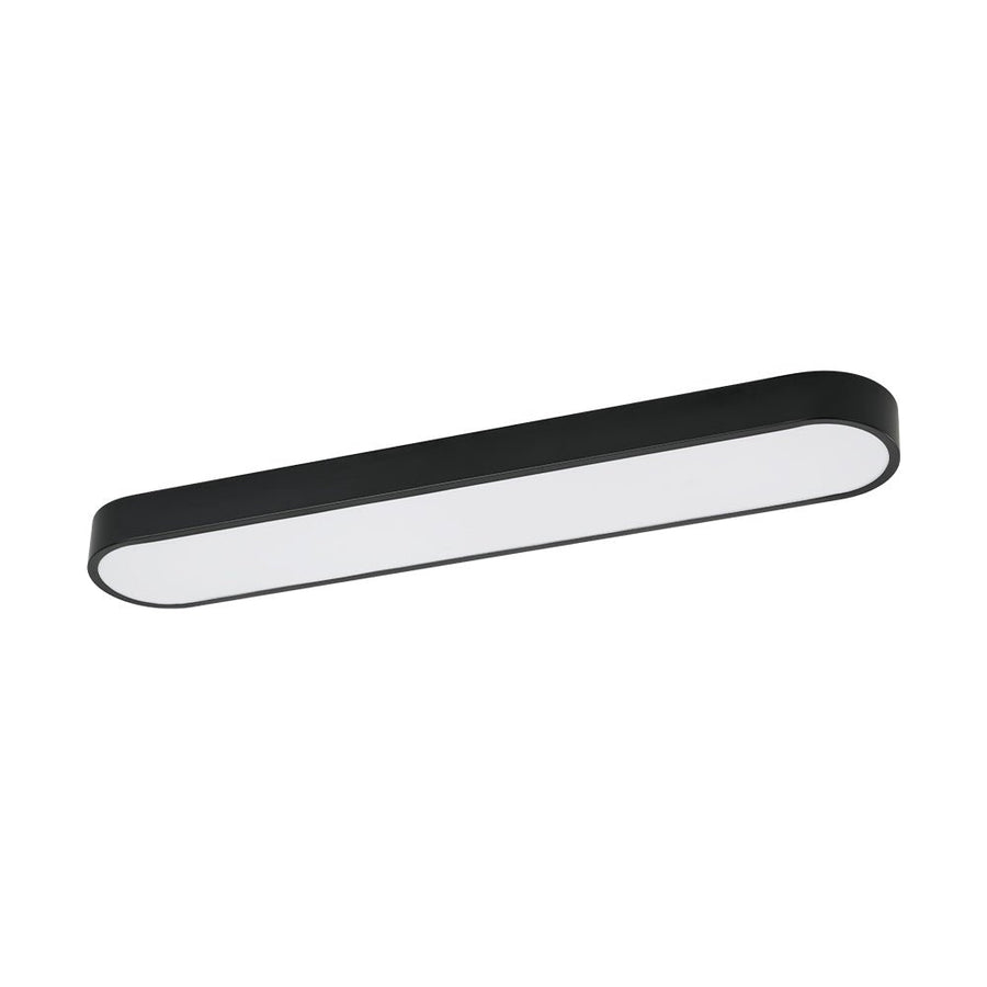 LightFixturesUSA - Minimalist Long Oval Dimmable LED Flush Mount Ceiling Light - Ceiling Light - Black - 