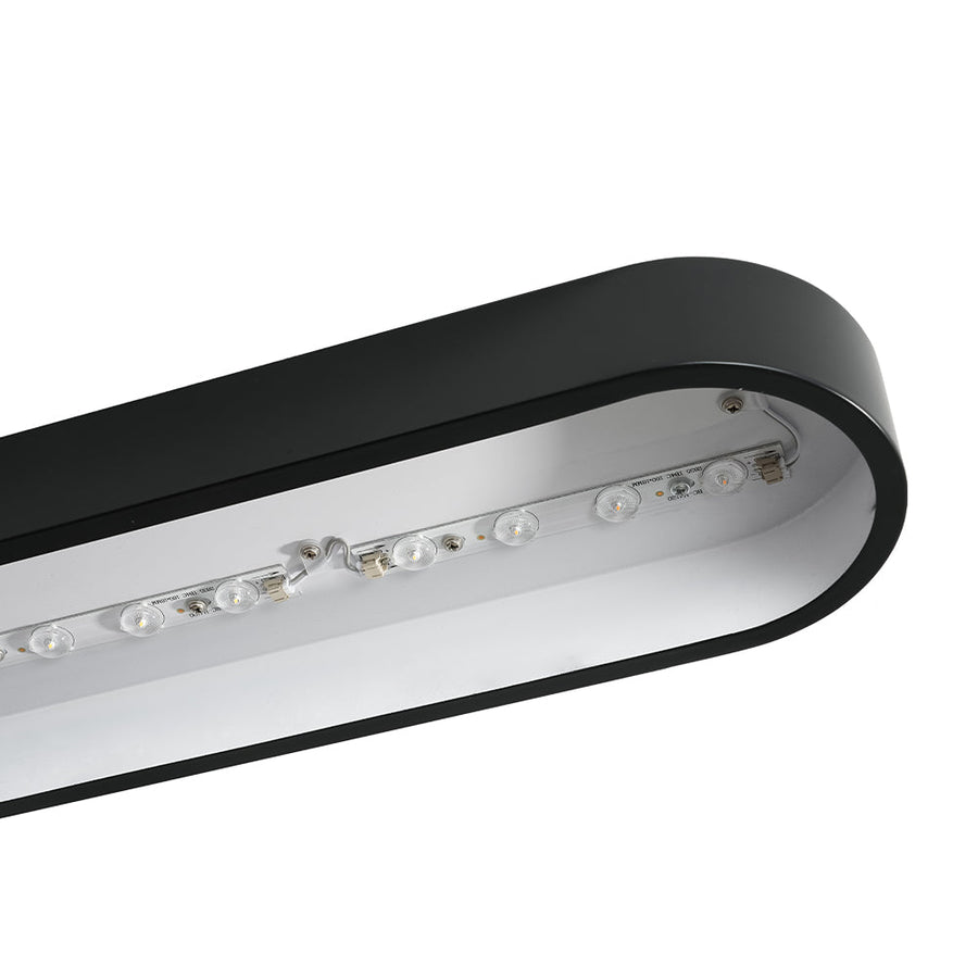 LightFixturesUSA - Minimalist Long Oval Dimmable LED Flush Mount Ceiling Light - Ceiling Light - Black - 