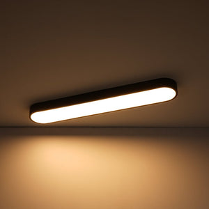 LightFixturesUSA - Minimalist Long Oval Dimmable LED Flush Mount Ceiling Light - Ceiling Light - Black - 