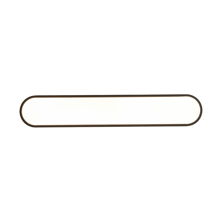 LightFixturesUSA - Minimalist Long Oval Dimmable LED Flush Mount Ceiling Light - Ceiling Light - Black - 