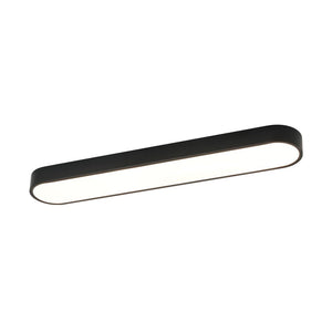 LightFixturesUSA - Minimalist Long Oval Dimmable LED Flush Mount Ceiling Light - Ceiling Light - Black - 