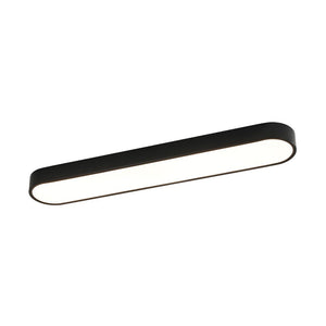 LightFixturesUSA - Minimalist Long Oval Dimmable LED Flush Mount Ceiling Light - Ceiling Light - Black - 