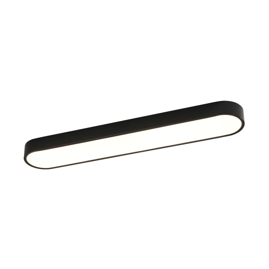 LightFixturesUSA - Minimalist Long Oval Dimmable LED Flush Mount Ceiling Light - Ceiling Light - Black - 