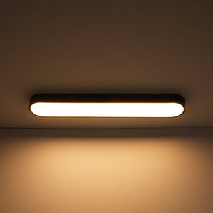 LightFixturesUSA - Minimalist Long Oval Dimmable LED Flush Mount Ceiling Light - Ceiling Light - Black - 