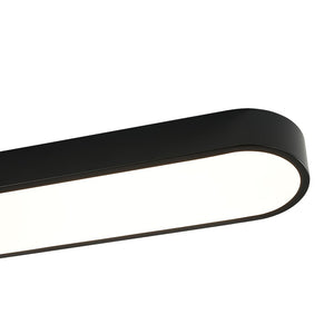 LightFixturesUSA - Minimalist Long Oval Dimmable LED Flush Mount Ceiling Light - Ceiling Light - Black - 