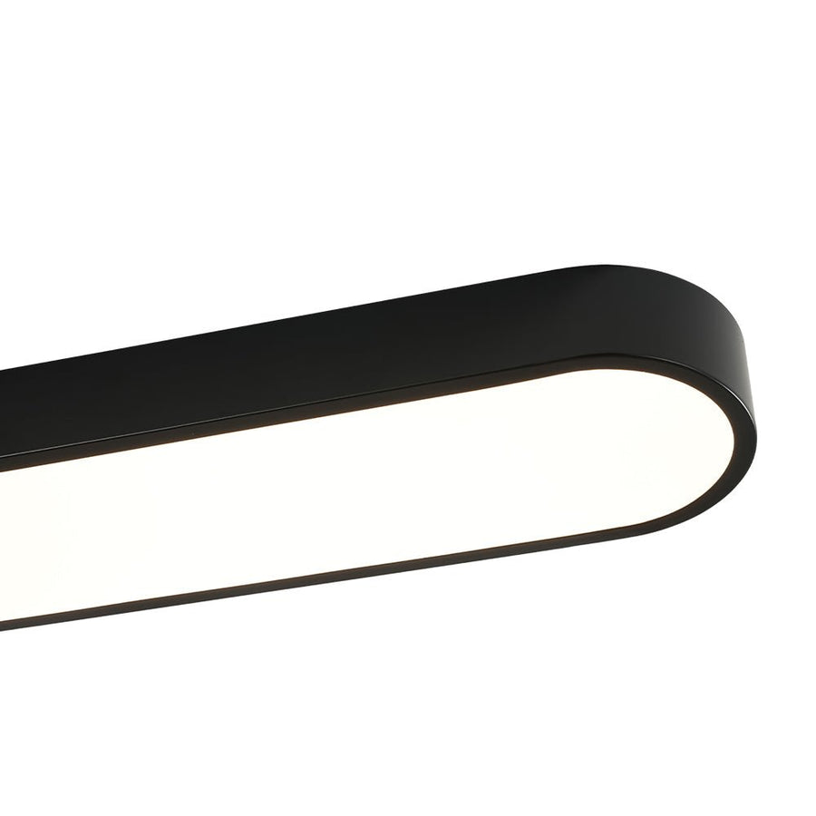 LightFixturesUSA - Minimalist Long Oval Dimmable LED Flush Mount Ceiling Light - Ceiling Light - Black - 