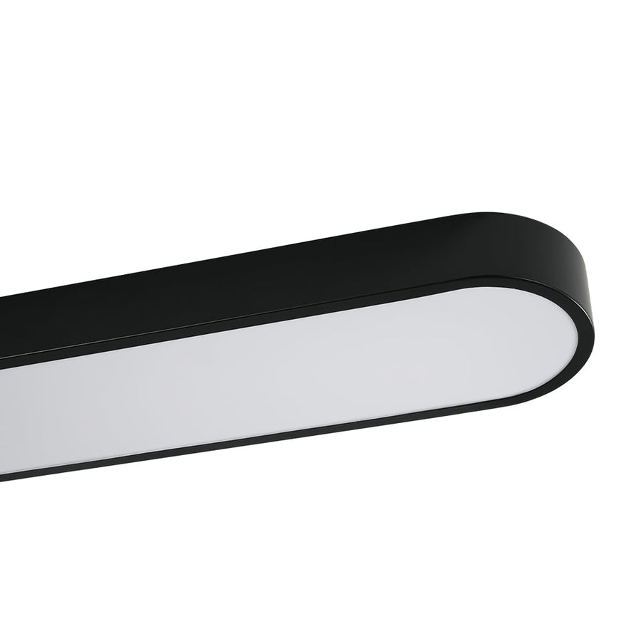 LightFixturesUSA - Minimalist Long Oval Dimmable LED Flush Mount Ceiling Light - Ceiling Light - Black - 