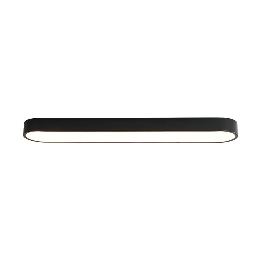 LightFixturesUSA - Minimalist Long Oval Dimmable LED Flush Mount Ceiling Light - Ceiling Light - Black - 