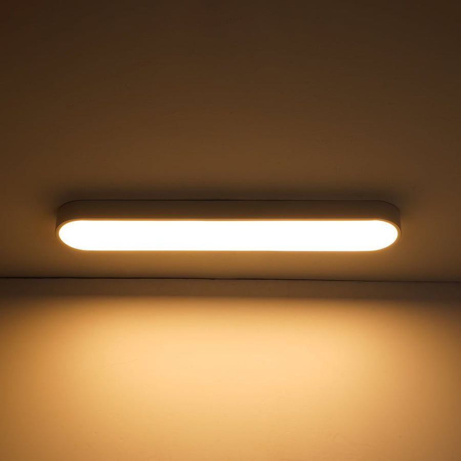 LightFixturesUSA - Minimalist Long Oval Dimmable LED Flush Mount Ceiling Light - Ceiling Light - White - 