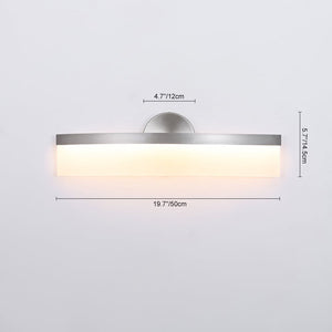 LightFixturesUSA - Minimalist Nickel Arched Dimmable LED Vanity Wall Light - Wall Sconce - Nickel - 