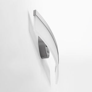 LightFixturesUSA - Minimalist Nickel Arched Dimmable LED Vanity Wall Light - Wall Sconce - Nickel - 