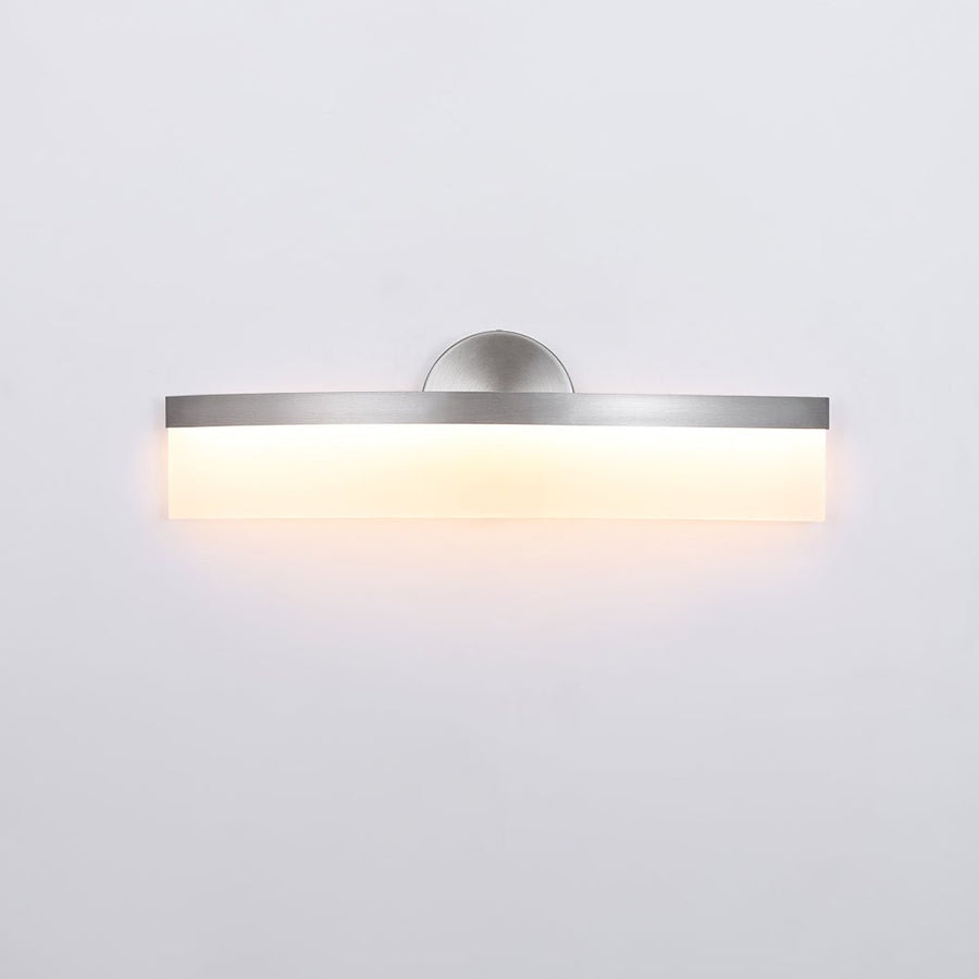 LightFixturesUSA - Minimalist Nickel Arched Dimmable LED Vanity Wall Light - Wall Sconce - Nickel - 