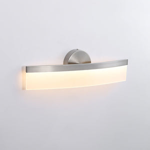 LightFixturesUSA - Minimalist Nickel Arched Dimmable LED Vanity Wall Light - Wall Sconce - Nickel - 