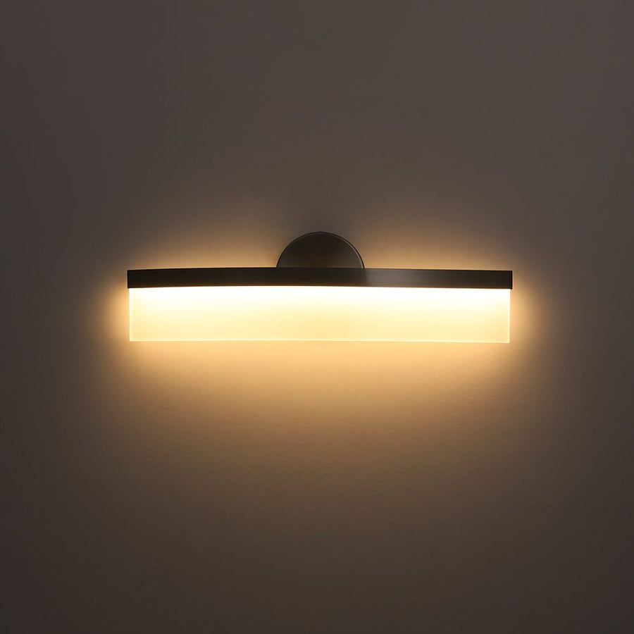 LightFixturesUSA - Minimalist Nickel Arched Dimmable LED Vanity Wall Light - Wall Sconce - Nickel - 