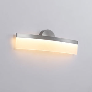 LightFixturesUSA - Minimalist Nickel Arched Dimmable LED Vanity Wall Light - Wall Sconce - Nickel - 