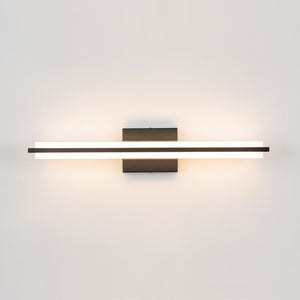 LightFixturesUSA - Minimalist Rectangle Dimmable LED Vanity Wall Light - Wall Sconce - Black - 